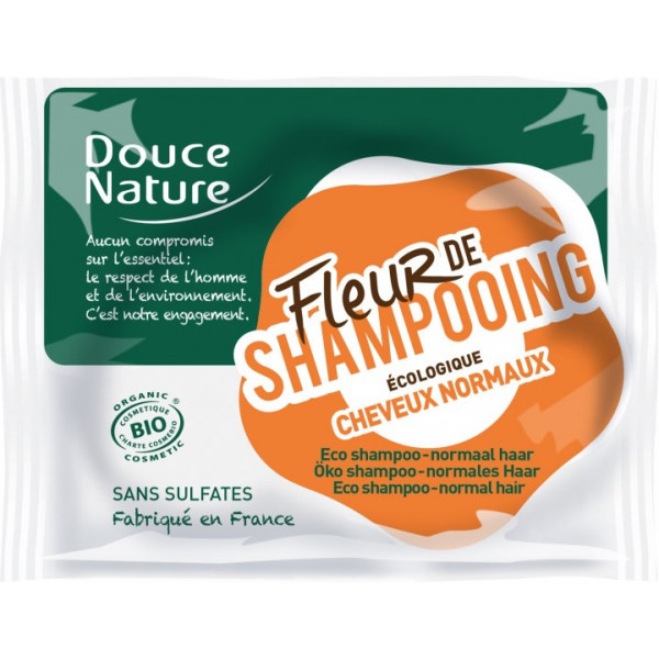 Шампунь жіночий Douce Nature твердый Fleur de Shampoo для нормальных волос 85 г (3380380058561)