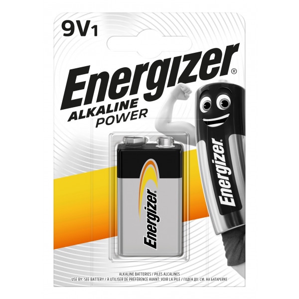 Батарейка тип 6F22 (1604) Energizer 9V Alk Power уп. 1шт.