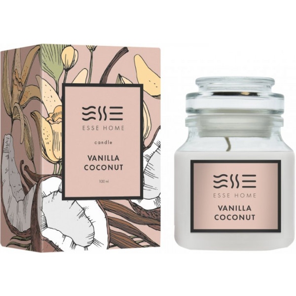 Свічка скло Esse Vanilla Coconut (Ваніль та Кокос) 100 г (C-VC)