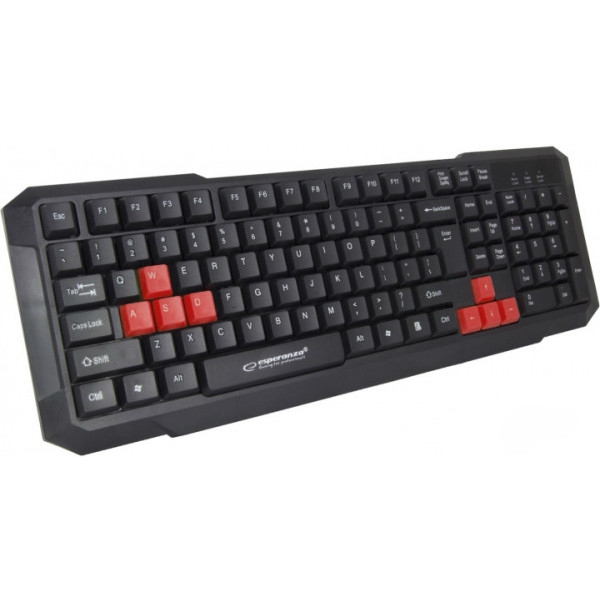 Клавіатура дротова ігрова Esperanza EGK102 Red USB