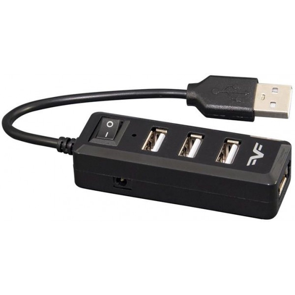 Хаб USB Frime 4хUSB 2.0 Black (FH-20000)