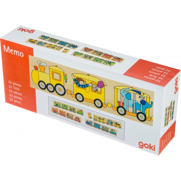 Пазли дерев'яні (3-4 роки) goki Кольоровий паровоз (56945)