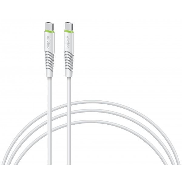 Кабель синхронізації даних Intaleo CBFLEXTT1 Type-C to Type-C 1,2м 18W (білий)