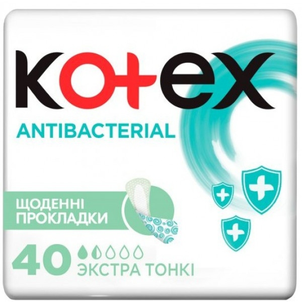 Прокладки щоденні Kotex Antibac Extra Thin 40шт