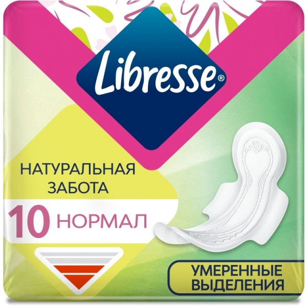 Прокладки гігієнічні Libresse Natural Care Ultra Clip Normal 3 мм 10 шт. (7322540523300)