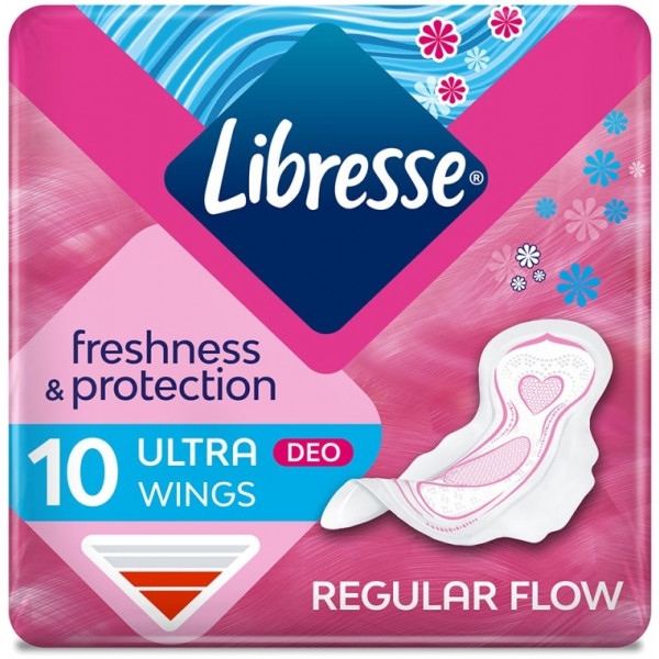 Прокладки гігієнічні Libresse Ultra Normal Soft Deo 10 шт. 4 капли (7322540337938)