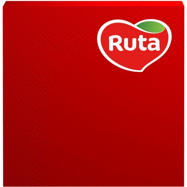 Серветки паперові Ruta столовые 33х33 см красные 20 шт. (4820023741676)