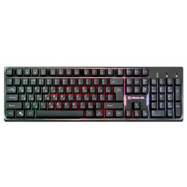 Клавіатура дротова REAL-EL Comfort 7011 Backlit Black USB