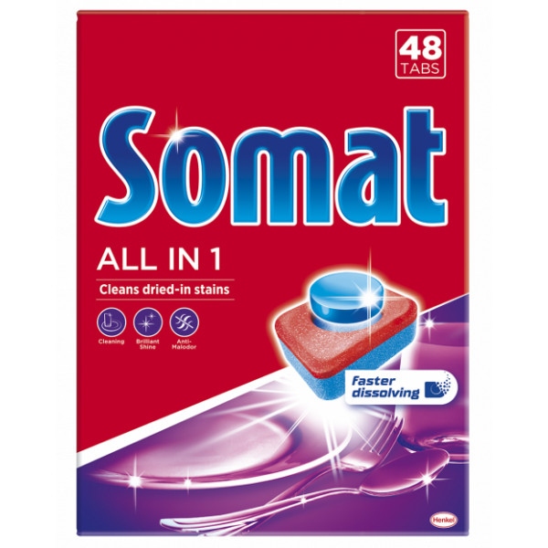 Таблетка для посудомийної машини Somat All in one 48 шт.