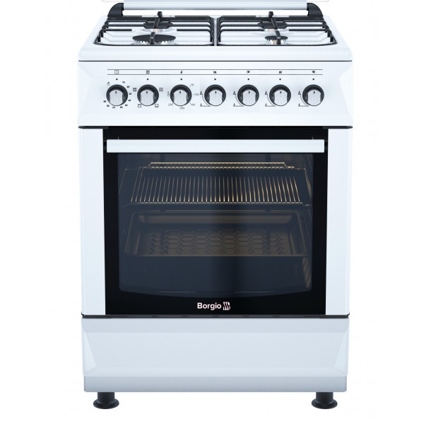 Плита газова Borgio GE 640 W GCBLTF Cast Iron
