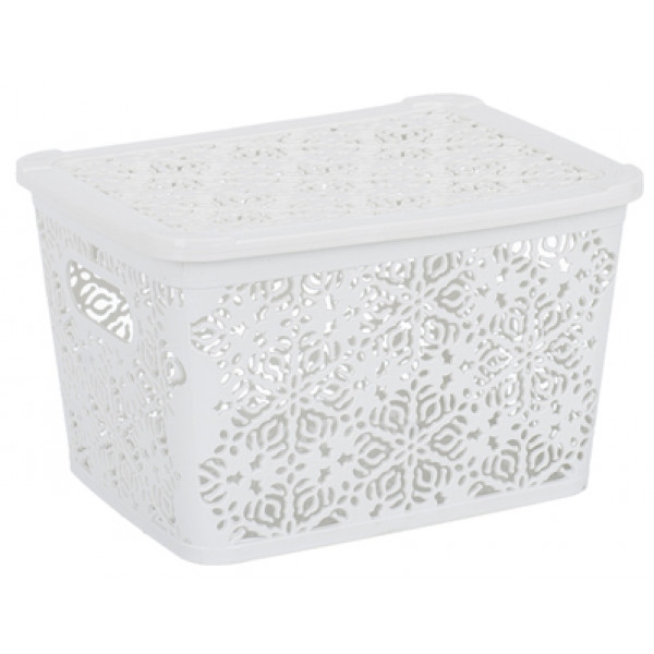 Корзина для зберігання VIOLET HOUSE 0402 №2 Ажур White 7 л