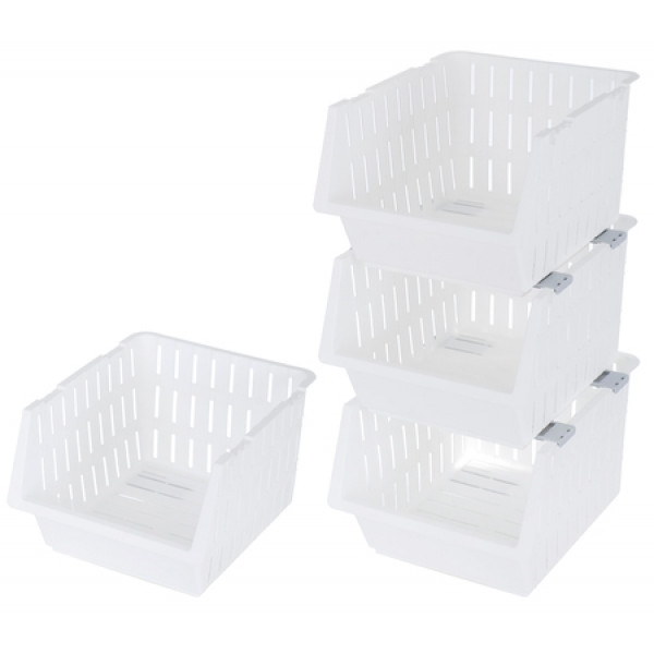 Набір корзин для зберігання VIOLET HOUSE 1021 Бамбук White 4 шт. 31x38x85 см