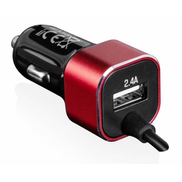 Автомобільний зарядний пристрій Modecom 1x USB 2.4A + кабель Micro USB Black (ZT-MC-CU2K-09-MICRO)