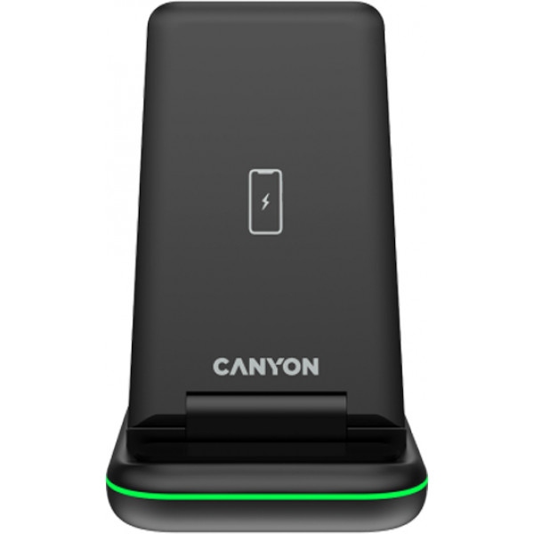 Зарядний пристрій Canyon WS-304 3 в 1 QI Black (CNS-WCS304B)