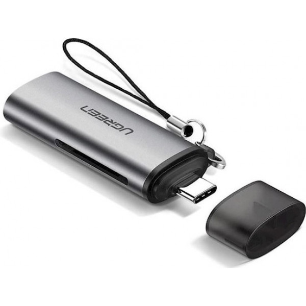 Кардрідер UGREEN CM184 USB Type-C 3.1 + USB TF/SD Gray (50704)
