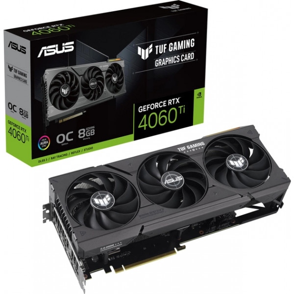 Відеокарта Asus GF RTX 4060 Ti 8GB GDDR6 TUF Gaming OC (TUF-RTX4060TI-O8G-GAMING)