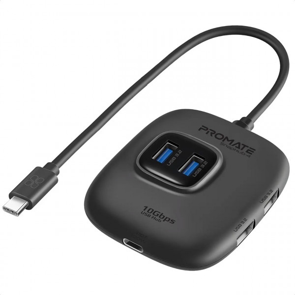 Хаб USB Promate Snaphub-4 Black