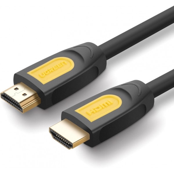 Кабель HDMI UGREEN HD101 HDMI Round 2m Yellow/Black (10129)