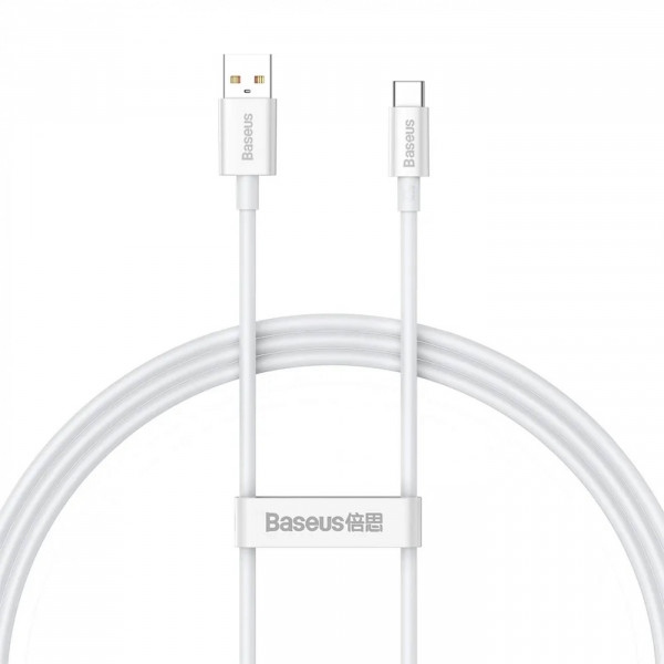 Кабель синхронізації даних Baseus Superior Series USB to Type-C 100W 1 m White (CAYS001302)