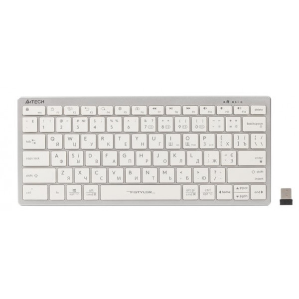 Клавіатура бездротова A4tech Fstyler FBX51C (White)