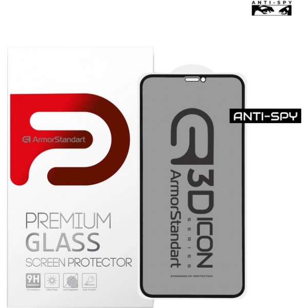Захисне скло для смартфону Armorstandart Icon 3D Anti-spy for Apple iPhone 12 mini Black (ARM57577)