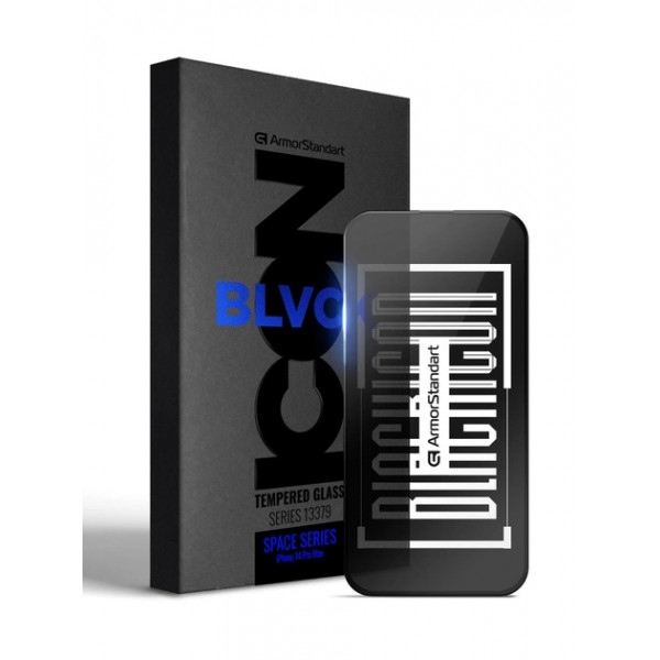 Захисне скло для смартфону Armorstandart Space Black Icon for Apple iPhone 14 Pro Max with cutout (ARM67728)