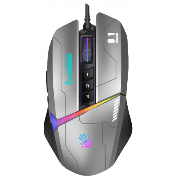 Миша дротова ігрова Bloody W60 Max (Gun Grey)