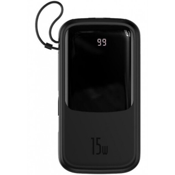 Батарея мобільна Baseus Qpow 20000mAh 15W Display (+Type-C) Black (PPQD-G01)
