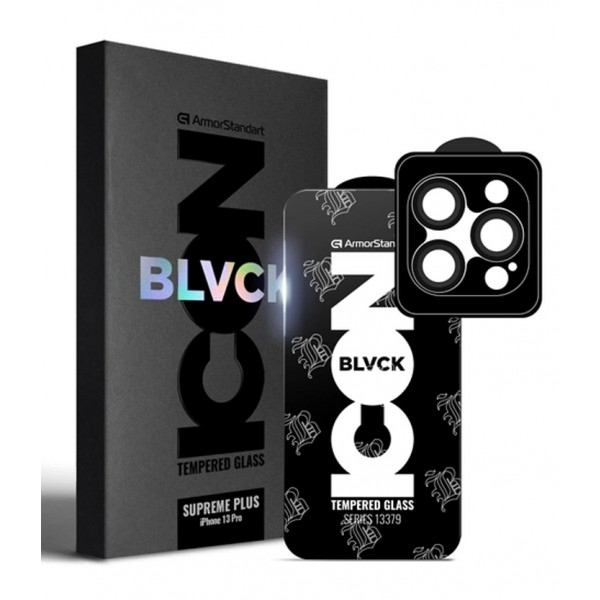 Захисне скло для смартфону Armorstandart Supreme Plus Black Icon for Apple iPhone 13 Pro (ARM68072)