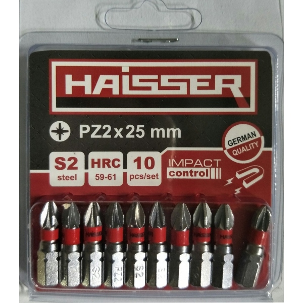 Біта для викрутки Haisser PZ1х25мм 10 шт. (2712719)