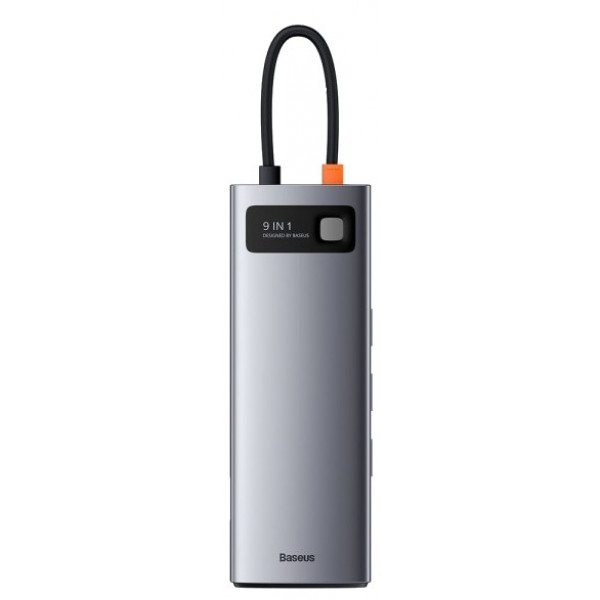 Док-станція Baseus USB3.1 Type-C USB C(PD)100W/HDMI 4K 30Hz/VGA/USB3.2/RJ45/SD+TF 9in1 Grey (CAHUB-CU0G)