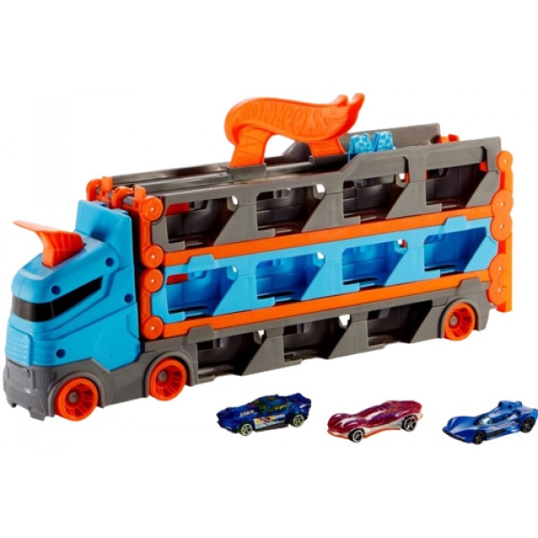Далекобійники Hot Wheels Вантажівка-транспортер "Супергонкі" (GVG37)