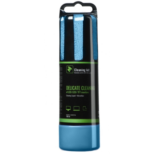 Набір для чищення екранів 2E 150ml Liquid for LED/LCD + серветка Blue (2E-SK150BL)