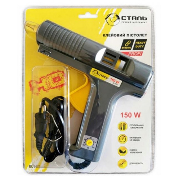 Клейовий пістолет Сталь Профи 150W 11x200 мм (80160)