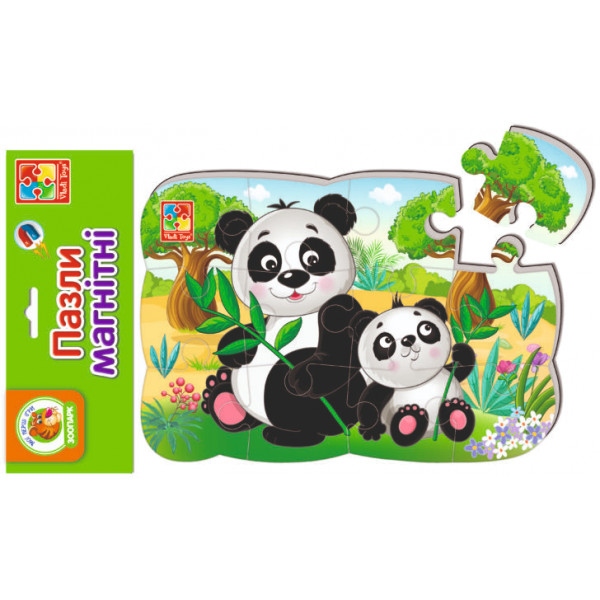 Пазли магнітні (до 2 років) Vladi Toys А5 "Пандочка" (укр) (VT3205-80)