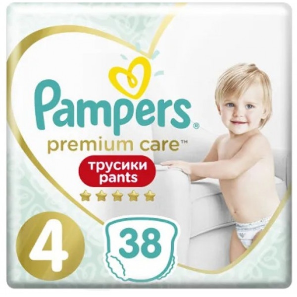 Одноразові підгузки-трусики Pampers Premium Pants 4 38 шт. (8001090759832)