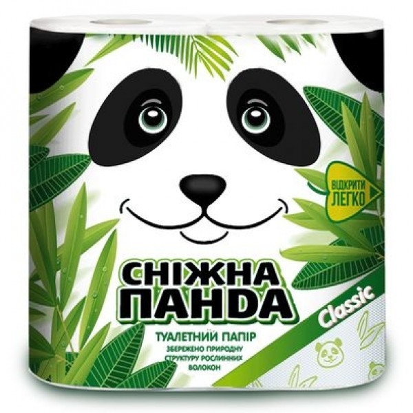 Туалетний папір Сніжна панда Тклассик 2сл, 4 шт.