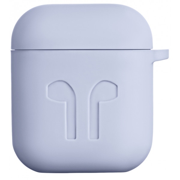 Чохол для навушників 2E for Apple AirPods Pure Color Silicone Imprint 1.5mm Lavender (2E-AIR-PODS-IBSI-1.5-LV)