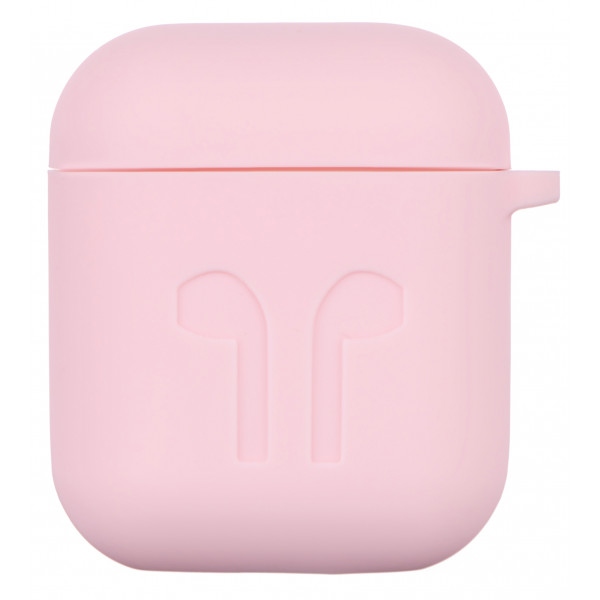 Чохол для навушників 2E for Apple AirPods Pure Color Silicone Imprint 1.5mm Light Pink (2E-AIR-PODS-IBSI-1.5-LPK)