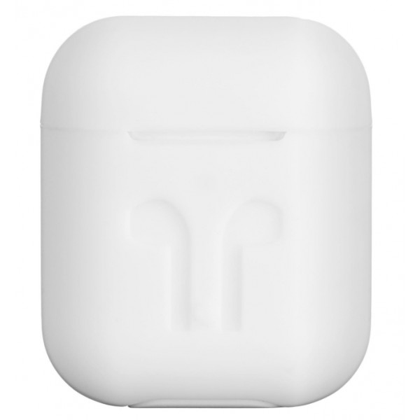 Чохол для навушників 2E for Apple AirPods Pure Color Silicone Imprint 3.0mm White (2E-AIR-PODS-IBPCSI-3-WT)