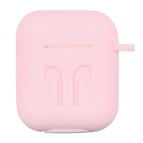 Чохол для навушників 2E for Apple AirPods Pure Color Silicone Imprint 3.0mm Light Pink (2E-AIR-PODS-IBPCSI-3-LPK)