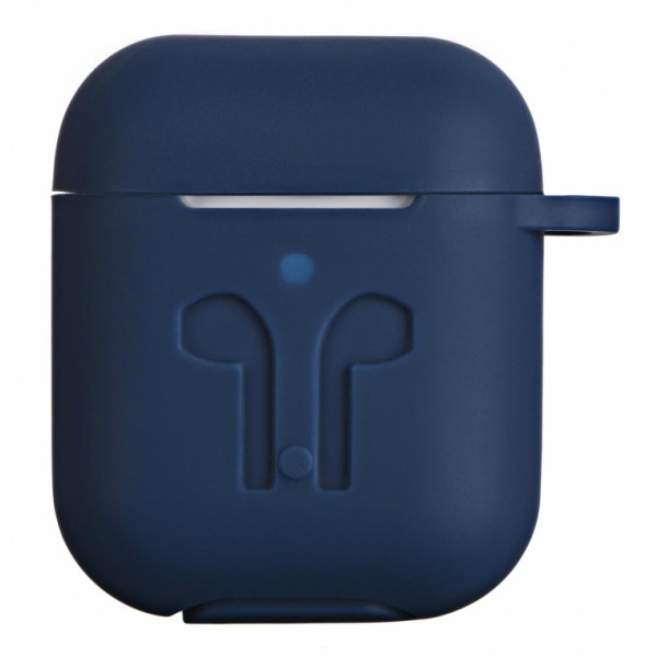 Чохол для навушників 2E for Apple AirPods Pure Color Silicone Imprint 3.0mm Navy (2E-AIR-PODS-IBPCSI-3-NV)