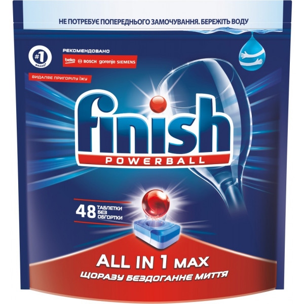 Таблетка для посудомийної машини Finish All in 1 Max 48 шт. (5997321736259)