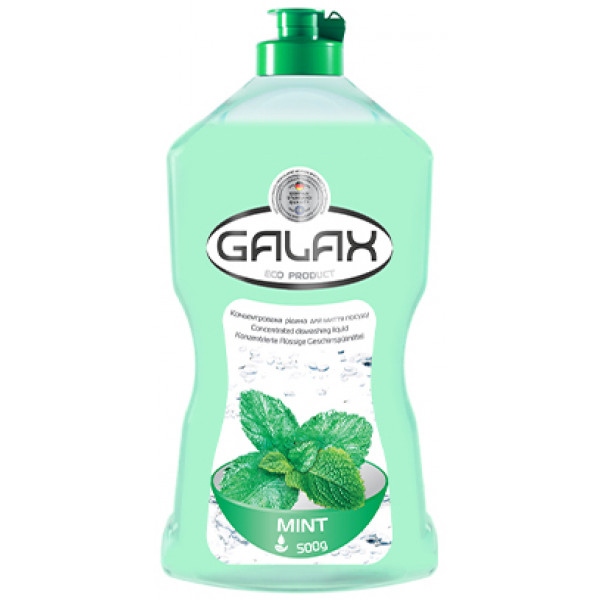 Засіб для ручного миття посуду GALAX М'ята концентрат 500 г