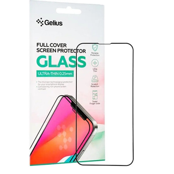 Захисне скло для смартфону Gelius Full Cover Ultra-Thin 0.25mm for iPhone 14 Pro Max Black (90785)