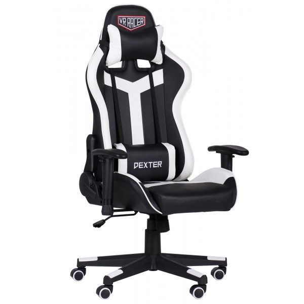 Крісло для геймерів AMF VR Racer Dexter Laser чорний/білий