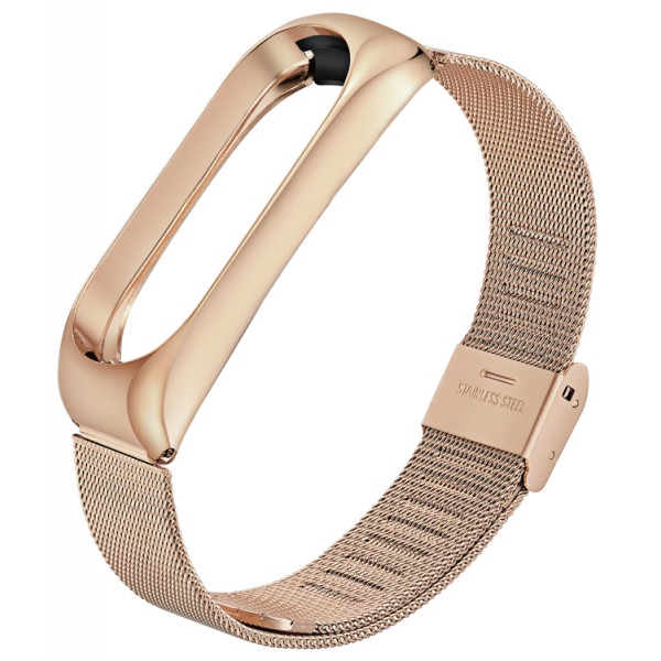 Ремінець для фітнес-браслету BeCover Metal for Xiaomi Mi Smart Band 5 Rose Gold (705149)