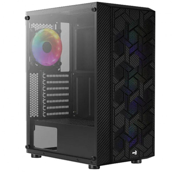 Корпус AEROCOOL Hive FRGB Black (Hive-G-BK-v2) без БП