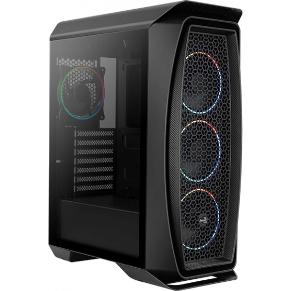 Корпус AEROCOOL One Eclipse ARGB Tempered Glass (Aero One Eclipse-G-BK-v1) Black без БП