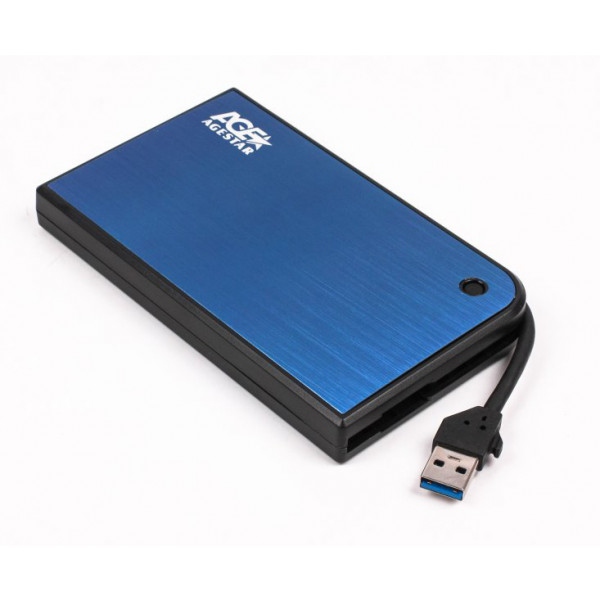 Зовнішній карман AgeStar 2.5'' USB 3.0 Blue (3UB2A14)